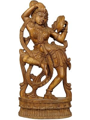 The Apsara Applying Vermillion (A Statue Inspired by Khajuraho)