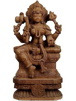 Devi Mariamman | South Indian Temple Wood Carving