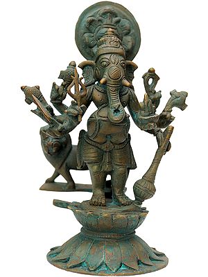 The Eight-Armed Simha Ganapati