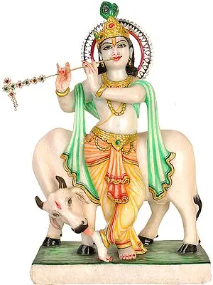 Shri Krishna with His Cow