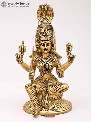 7" Goddess Mariamman Brass Statue | South Indian Goddess Durga Idol | Handmade