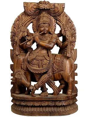 Lord Krishna with His Cow