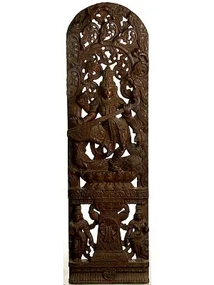 Dancing Saraswati Playing on Veena