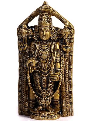 Tirupati Balaji Flat Wall Hanging Statue in Brass | Lord Venkateshvara Idols