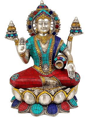 12" Devi Lakshmi In Brass | Handmade | Made In India