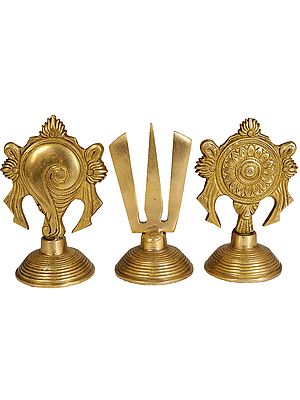 Vaishnava Symbols (Set of Three pieces)