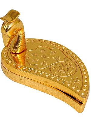 Peacock Small Box for Keeping Kumkum for Puja
