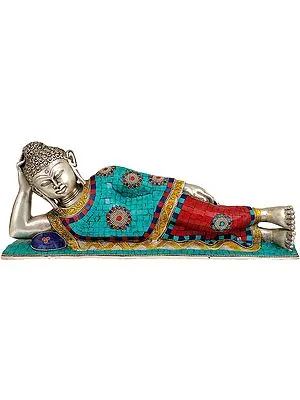 19" Parinirvana Buddha In Brass | Handmade | Made In India