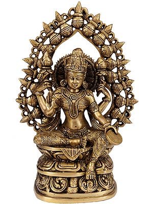 10" Devi Lakshmi In Brass | Handmade | Made In India