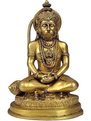 7" Lord Hanuman Statue in Brass | Handmade | Made in India