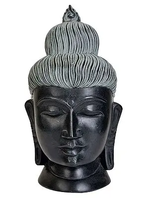 Gandhara Buddha Head Idol | Stone Statue from Mahabalipuram