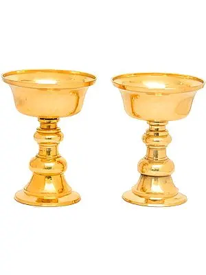 Pair of Butter Puja Lamp