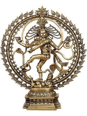 25" Nataraja in OM (AUM) In Brass | Handmade | Made In India