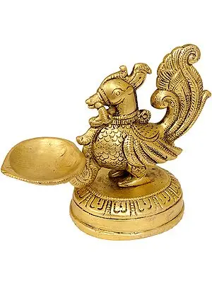 Peacock Wick Lamp