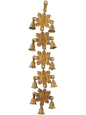20" Lord Ganesha Hanging Bells in Brass | Handmade | Made in India