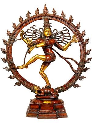 25" Shiva as Nataraja In Brass | Handmade | Made In India