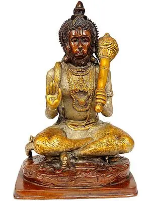 11" Lord Hanuman In Brass | Handmade | Made In India