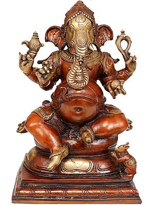 Four Armed Seated Ganesha