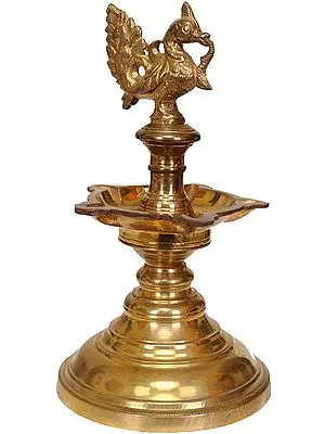 Five-Wick Peacock Lamp