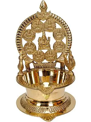 Ganesha with Ashtalakshmi Puja Lamp