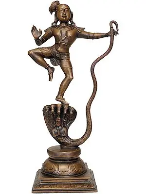 Lord Krishna Dancing on Serpent Kaliya