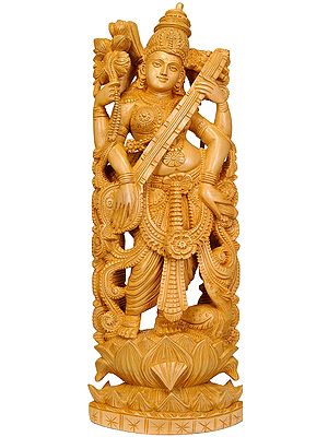 Devi Saraswati Playing on Veena