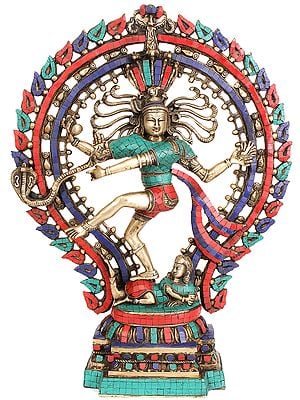 23" Nataraja (Inlay Statue) In Brass | Handmade | Made In India