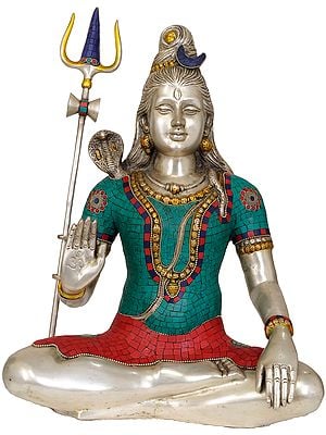 20" Mahayogi Shiva In Brass | Handmade | Made In India