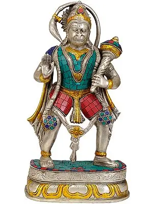 11" The Mighty Hanuman In Brass | Handmade | Made In India
