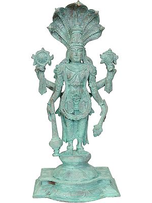 Chaturbhuja Sthanaka Vishnu with Shesha Atop