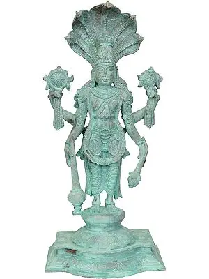 Chaturbhuja Sthanaka Vishnu with Shesha Atop