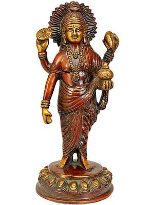 8" Dhanvantari - The Physician of Gods In Brass | Handmade | Made In India