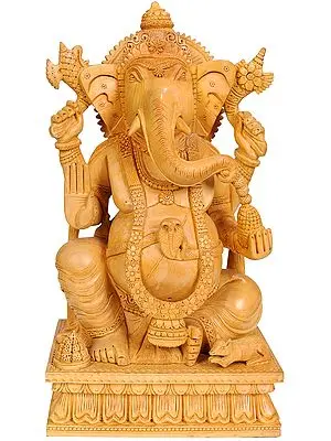 Supported by Three-Headed Elephant Ritual Chowki Brass Sculpture Individual Artist XJ31 Pedestal 