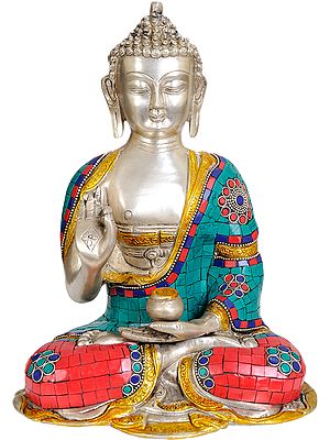 10" Shakyamuni Buddha Preaching His Dharma In Brass | Handmade | Made In India