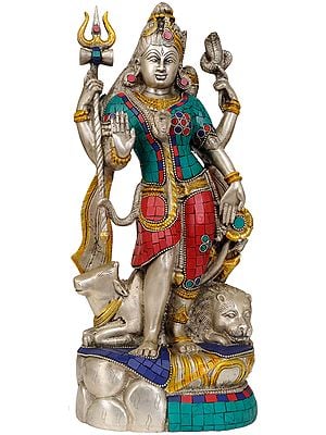 13" Ardhanarishvara (Shiva Shakti) In Brass | Handmade | Made In India