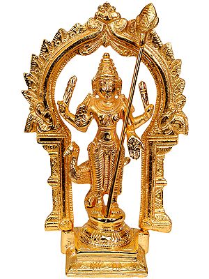 Karttikeya (In Sparkling Golden Hue)