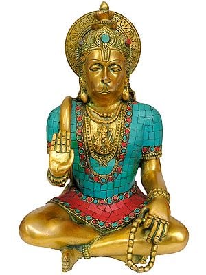 11" Lord Hanuman (Lord Rama Depicted in His Heart) In Brass | Handmade | Made In India