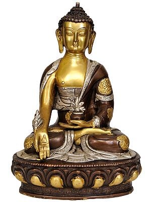 12" (Tibetan Buddhist Deity) Medicine Buddha In Brass | Handmade | Made In India
