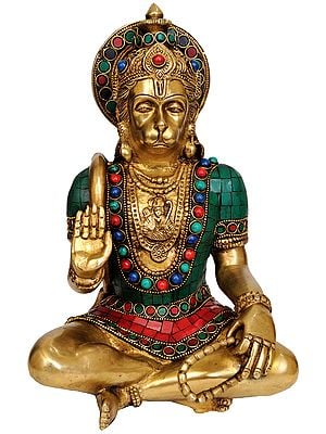 11" Hanuman Ji In Brass | Handmade | Made In India