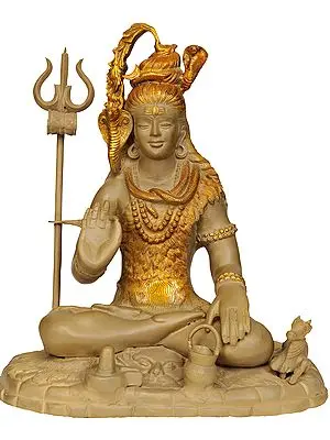 15" Gangadhara Shiva In Brass | Handmade | Made In India