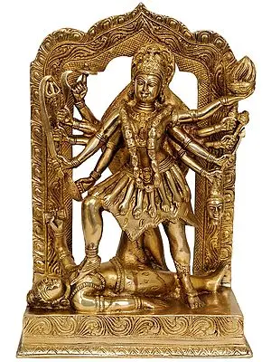 11" Mahakali In Brass | Handmade | Made In India