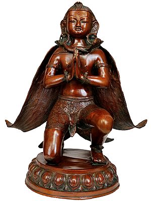 21" Nepalese Garuda In Brass | Handmade | Made In India