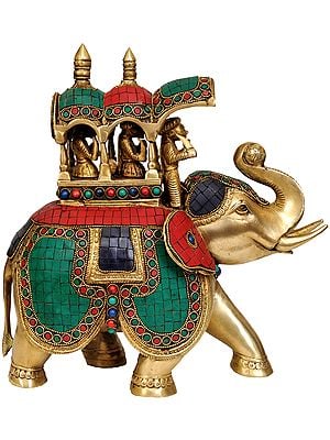 King Riding on Elephant