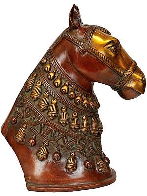 Brass Horse Head Figurines | Animal Sculptures