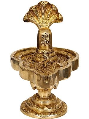 9" Shiva Linga In Brass | Handmade | Made In India