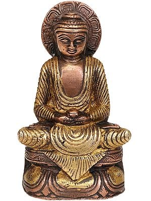 4" Amitabha Buddha Brass Statue | Handmade | Made in India