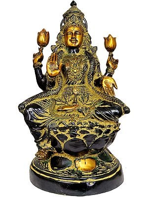 23" Goddess Lakshmi In Brass | Handmade | Made In India