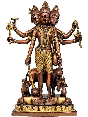 12" Dattatreya In Brass | Handmade | Made In India