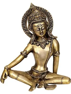 7" Lord Indra In Brass | Handmade | Made In India