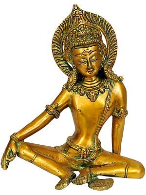 7" The Vedic God Indra In Brass | Handmade | Made In India